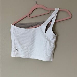 lululemon athletica White One-Shoulder Crop Top